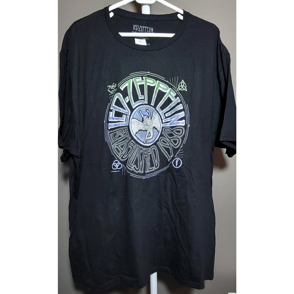 Led Zeppelin Music Band Tshirt Men Sz 3XL Unisex Black Vintage Style Iconic Band